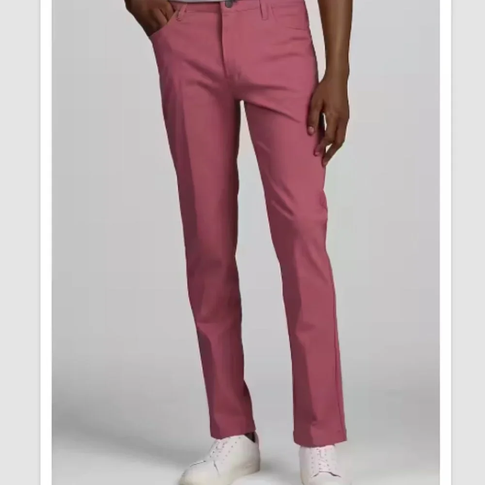 Jos. A. Bank Tailored Fit Active Five-Pocket Pants- Hawthorne Rose - Picture 2 of 2
